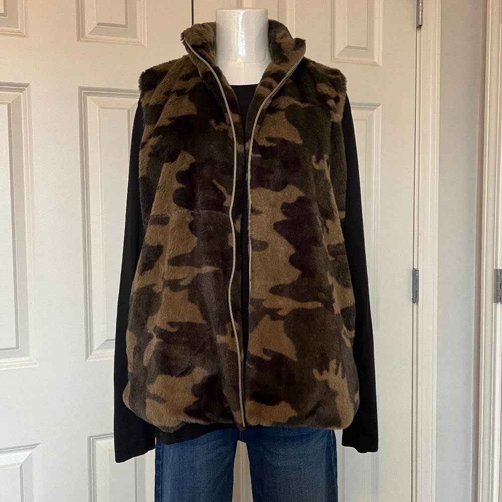 Camo Fur Vest
